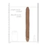 Kép 6/6 - RealRock Double Dong 14 - dupla dildó (36cm) - sötét natúr