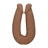Kép 4/6 - RealRock Double Dong 18 - dupla dildó (46cm) - sötét natúr
