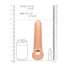 Kép 9/10 - RealRock Penis Sleeve 9 - péniszköpeny (21,5cm) - natúr