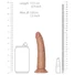 Kép 5/7 - RealRock Slim - realisztikus dildó 15,5cm (sötét natúr)