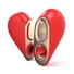 Kép 2/7 - INTOYOU Heart - akkus, léghullámos 2in1 csiklóizgató (piros)