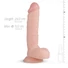 Kép 5/7 - Real Fantasy Glynn - herés élethű dildó - 25cm (natúr)