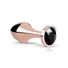 Kép 1/3 - Rosy Gold Butt Plug - fekete köves anál plug (rosegold)