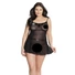 Kép 1/2 - Coquette Plus Size - rendőrnő babydoll (fekete)