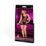 Kép 1/3 - Lapdance Lace Plus Size - nyakpántos necc miniruha (fekete)