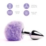 Kép 2/4 - FEELZTOYS - fém anál plug nyuszifarokkal (ezüst-lila)