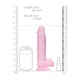 RealRock - átlátszó élethű dildó - pink (19cm)
